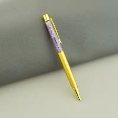 🏷️️ Ручка аметист (140х10 мм, метал, пластик, фіолетовий, золотий) F-105185