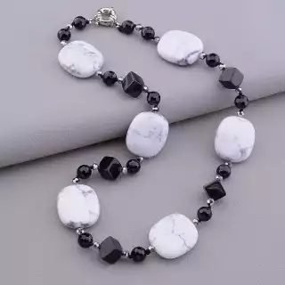 Намисто Кахолонг, Агат 46 см