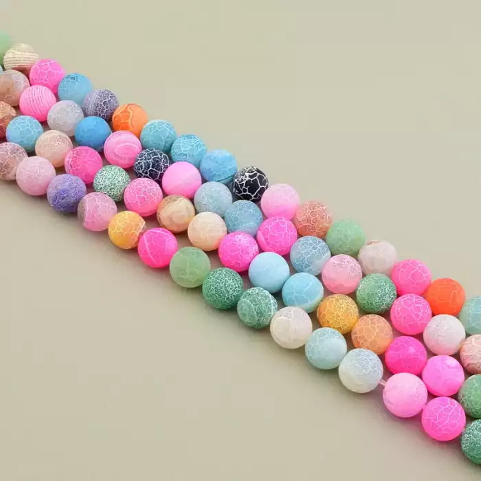 🏷️️ Намистини Агат 37 см 10 мм. (без застібки) F-106101