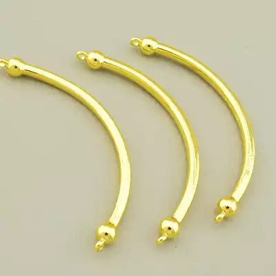 Трубочка 45х4мм. (позолота 18к лимонна)