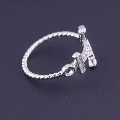 🏷️️ Каблучка якір Фіаніт Xuping (родій) F-48966