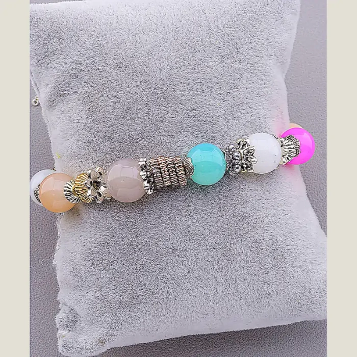 🏷️️ Браслет резинка Агат 18 см ss_49274