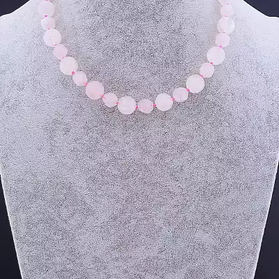 🏷️️ Намисто Рожевий кварц 44 см F-82697