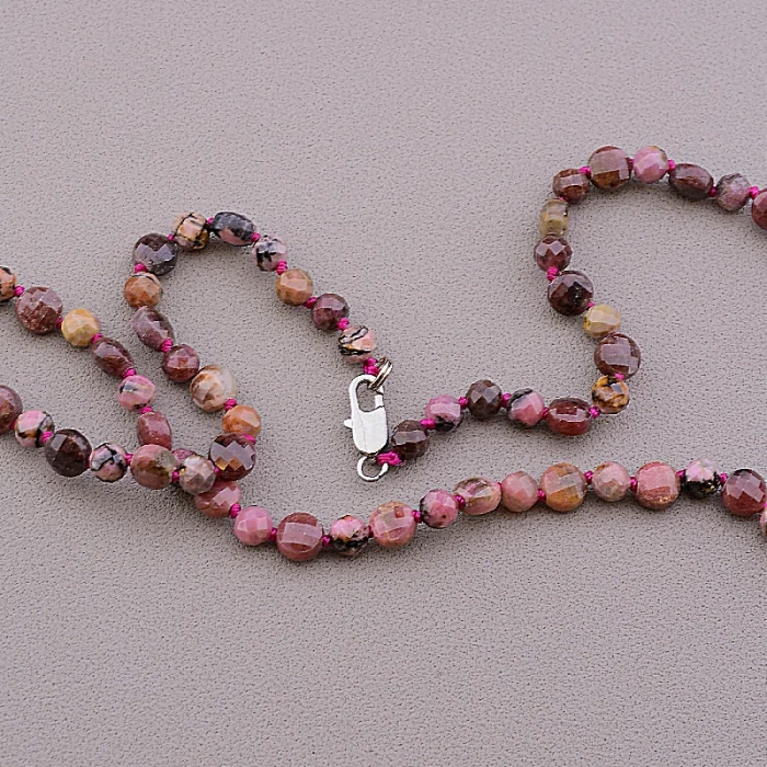 🏷️️ Намисто Родонит 45 см ss_82797