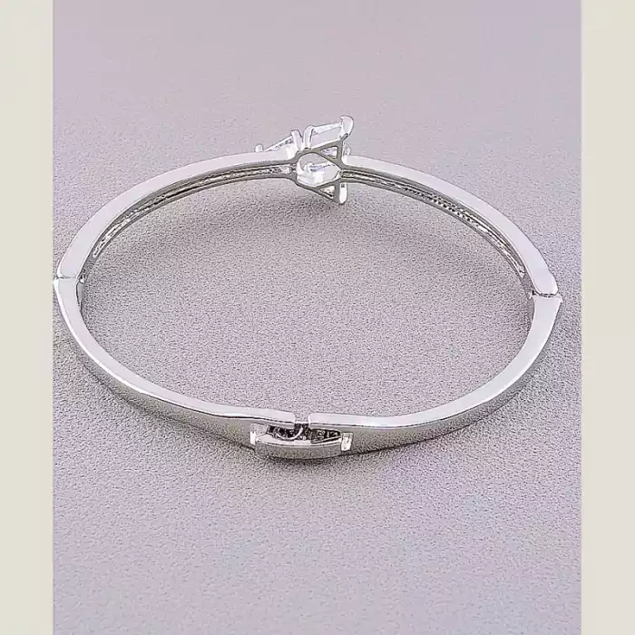 🏷️️ Браслет складний Фіаніт (родій) (позолота 18к) ss_40133