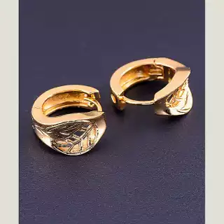 Сережки кільця Xuping (позолота 18к)