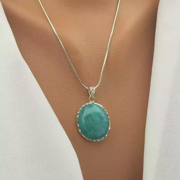🏷️️ Кулон Амазоніт 27х20мм. (cрібло 925 проба) ss_101178