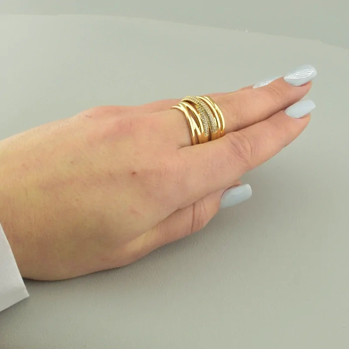 🏷️️ Каблучка Xuping Фіаніт (позолота 18к) ss_94033