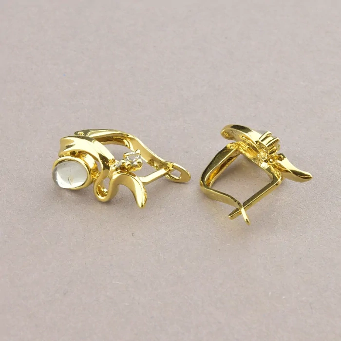 🏷️️ Набір Підвіска+Каблучка+Сережки Winniana (з фіанітами), золотий, 45 см ss_104500