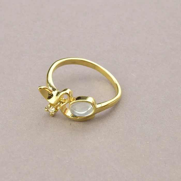 🏷️️ Набір Підвіска+Каблучка+Сережки Winniana (з фіанітами), золотий, 45 см ss_104500