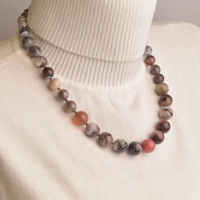 🏷️️ Намисто Агат срібло (925 проба) 47 см. ss_94487