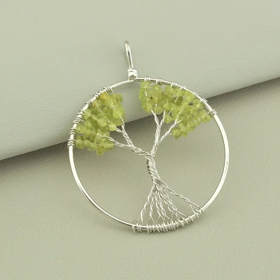 Кулон дерево Преніт 60x50мм.