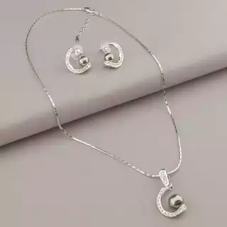 Підвіска + Сережки Winniana Майорка, Фіаніт 45 см.