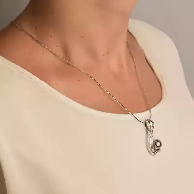 🏷️️ Підвіска + Сережки Winniana Майорка, Фіаніт 45 см. F-87411