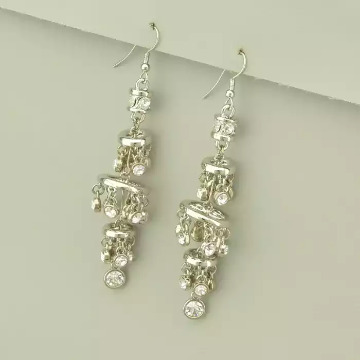 🏷️️ Підвіска+Сережки Фіаніт 40 см. ss_102695