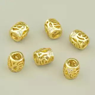 Вставка Фіаніт 6х6мм.(позолота 18к (лимонна))