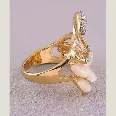 🏷️️ Каблучка лебідь Сrystal (позолота 18к) F-45008