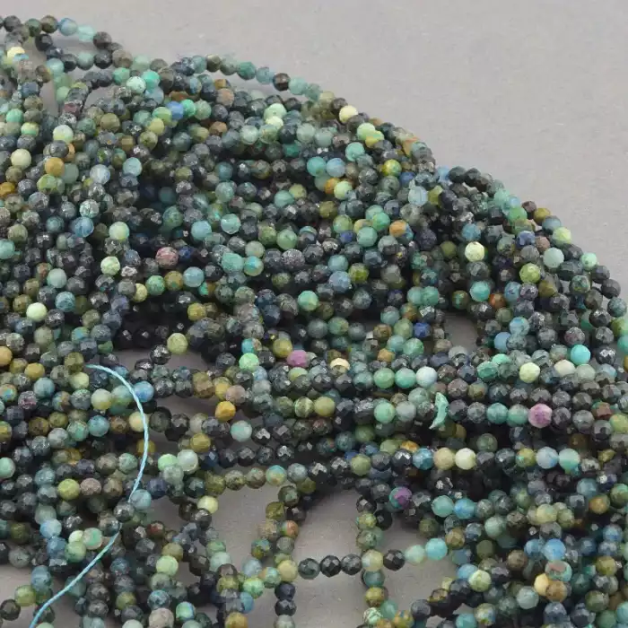 🏷️️ Намистини Хрізоколла 40 см 2 мм (натуральне каміння, без застібки) ss_57462