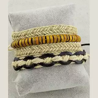 Браслет шамбала екошкіра 17 см