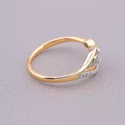 🏷️️ Каблучка Xuping Фіаніт (позолота-родій) F-69953