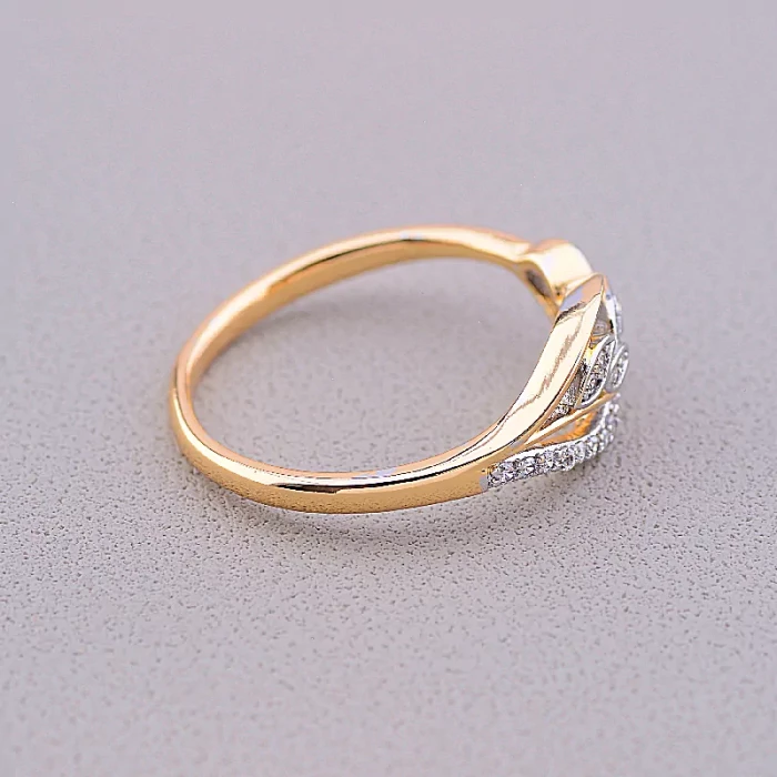 🏷️️ Каблучка Xuping Фіаніт (позолота-родій) ss_69953