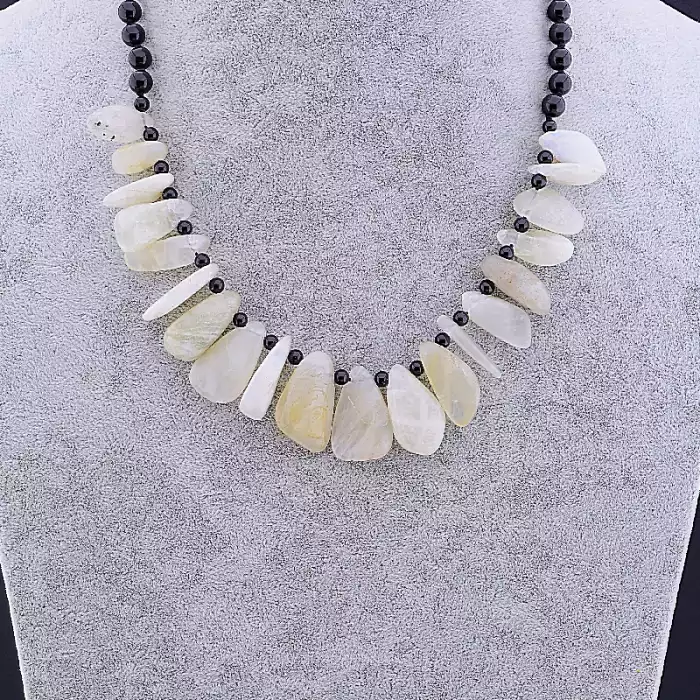 🏷️️ Намисто Місячний камінь, Агат 47 см ss_80727