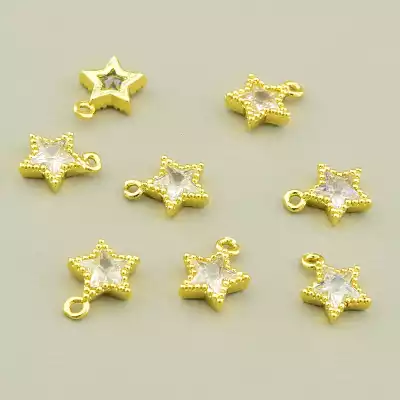 Кулон Фіаніт 10х8мм. (позолота 18к лимонна)