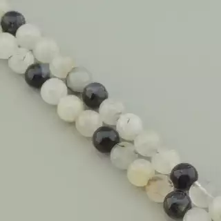 Намистини Волосатик 39 см 6,5 мм на нитці (натуральне каміння, без застібки)