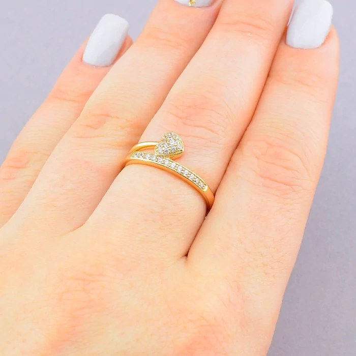 🏷️️ Каблучка Xuping Фіаніт (позолота 18к) ss_92231