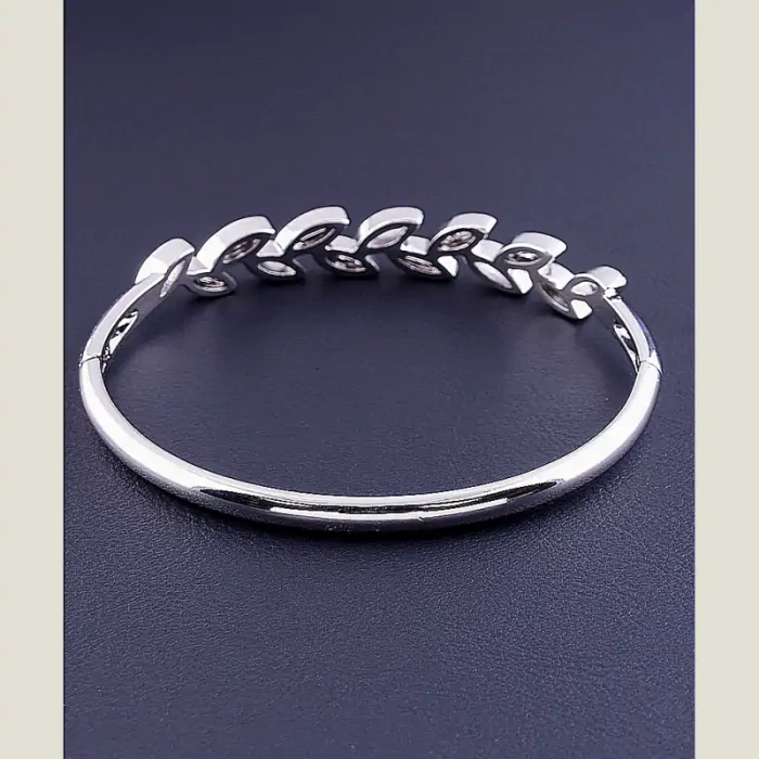 🏷️️ Браслет шарнірний Xuping Фіаніт 17 см. (родій) ss_99506