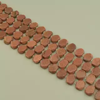 Намистини Золотий Пісок 38 см. (без застібки) на нитці