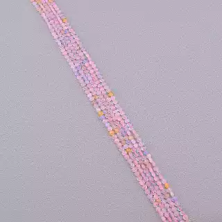 Намистини Морганит 39 см на нитці (натуральне каміння, без застібки) грановані