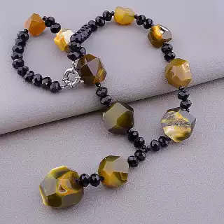 Намисто Чеський кришталь, Агат 50 см