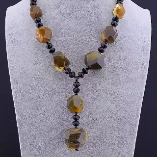 Намисто Чеський кришталь, Агат 50 см