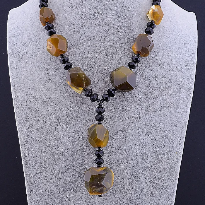 🏷️️ Намисто Чеський кришталь, Агат 50 см ss_83586