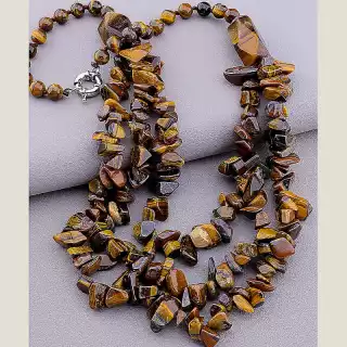 Намисто Тигрове око 58 см