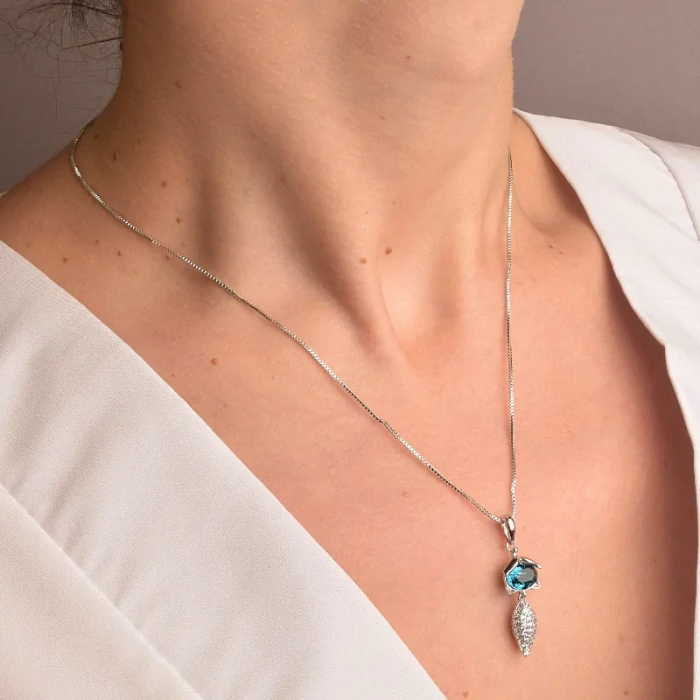 🏷️️ Підвіска Xuping Swarovski 40 см (родій) ss_75513