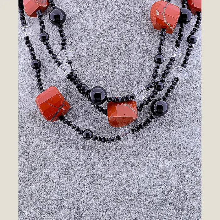 🏷️️ Намисто Чеський кришталь, Яшма 160 см ss_65564