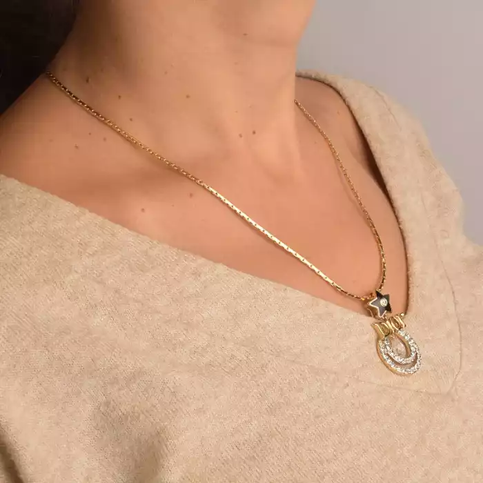 🏷️️ Підвіска Dior Winniana Фіаніт 46 см (позолота 18к) ss_93922