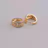 🏷️️ Сережки кільця Xuping Фіаніт (позолота 18к) F-86091