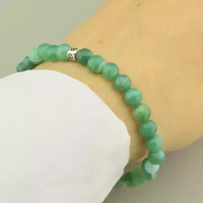 🏷️️ Браслет резинка Агат 18 см. F-101982