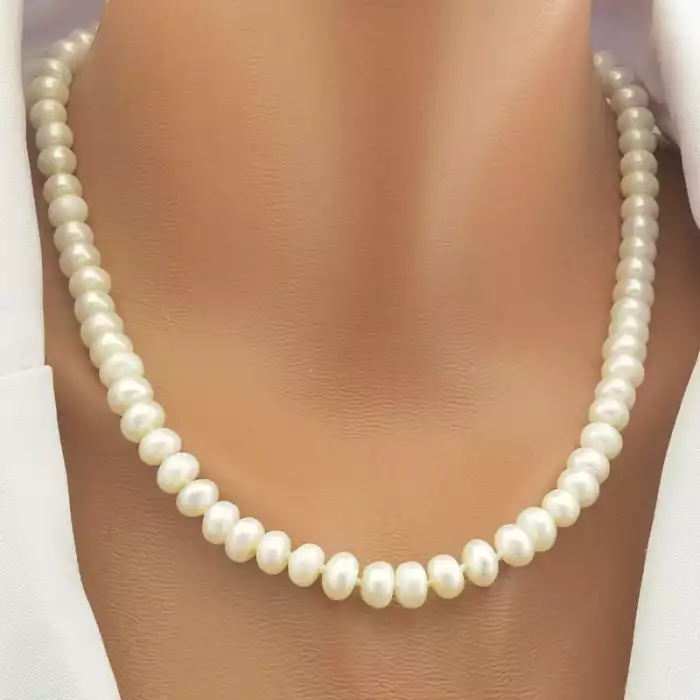 🏷️️ Намисто з перлин (cрібло 925 проба) 44 см. ss_102482