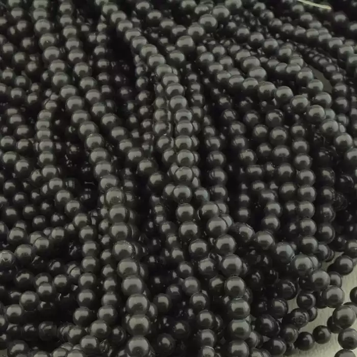 🏷️️ Намистини Шунгіт (імітація) 39 см. 4,8мм. (без застібки) на нитці ss_102587