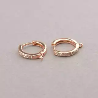 Швензи Пара Фіаніт позолота 18к (рожева) 13х13см.