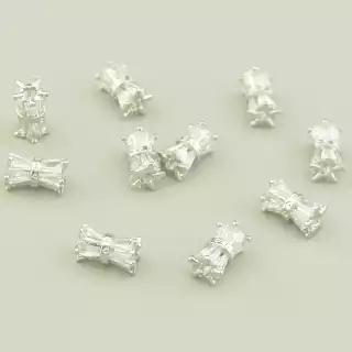 Вставка Фіаніт 8х5мм. (родій)