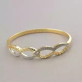 Браслет шарнірний Xuping Фіаніт 18 см (позолота/родій)