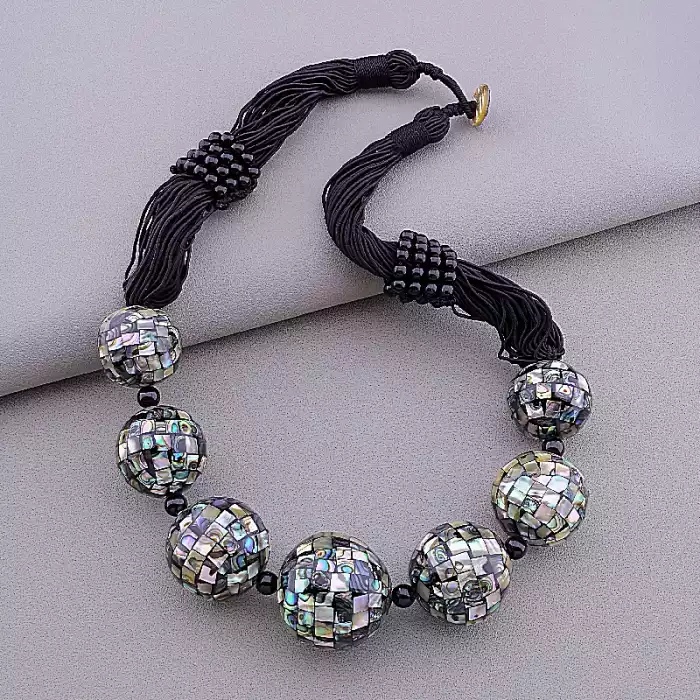 🏷️️ Намисто петля Галіотіс, Агат 50 см F-105494