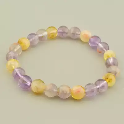 Браслет на резинці Цитрін, Аметист 18 см