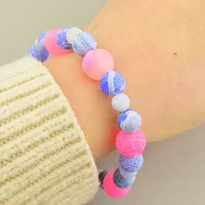 🏷️️ Браслет на резинці Агат 18 см F-105998