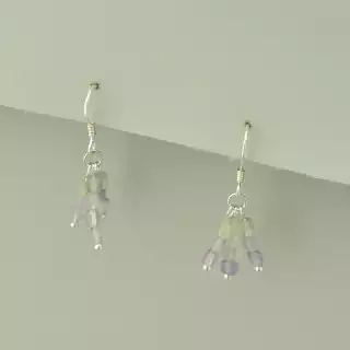 Сережки петля Флюорит (срібло 925 проба)